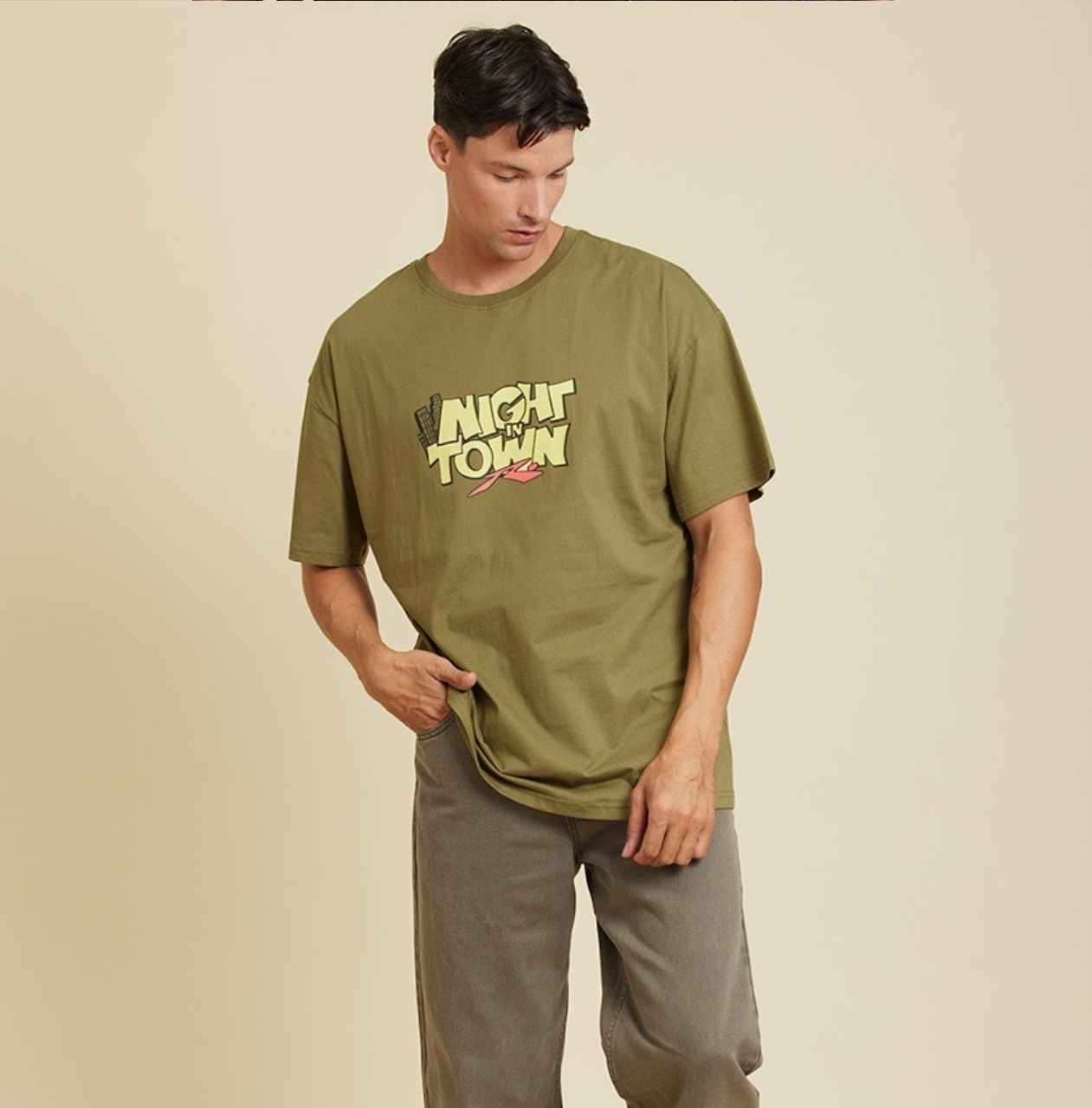 Remera Rusty modelo Fungi, color verde