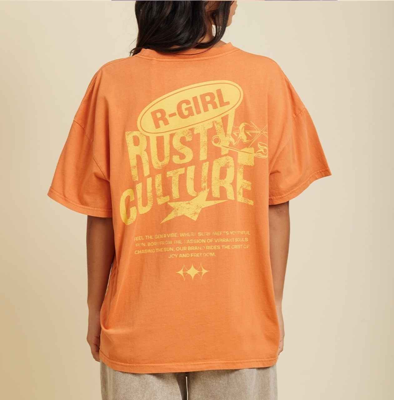 Remera Rusty modelo Aliza, color naranja