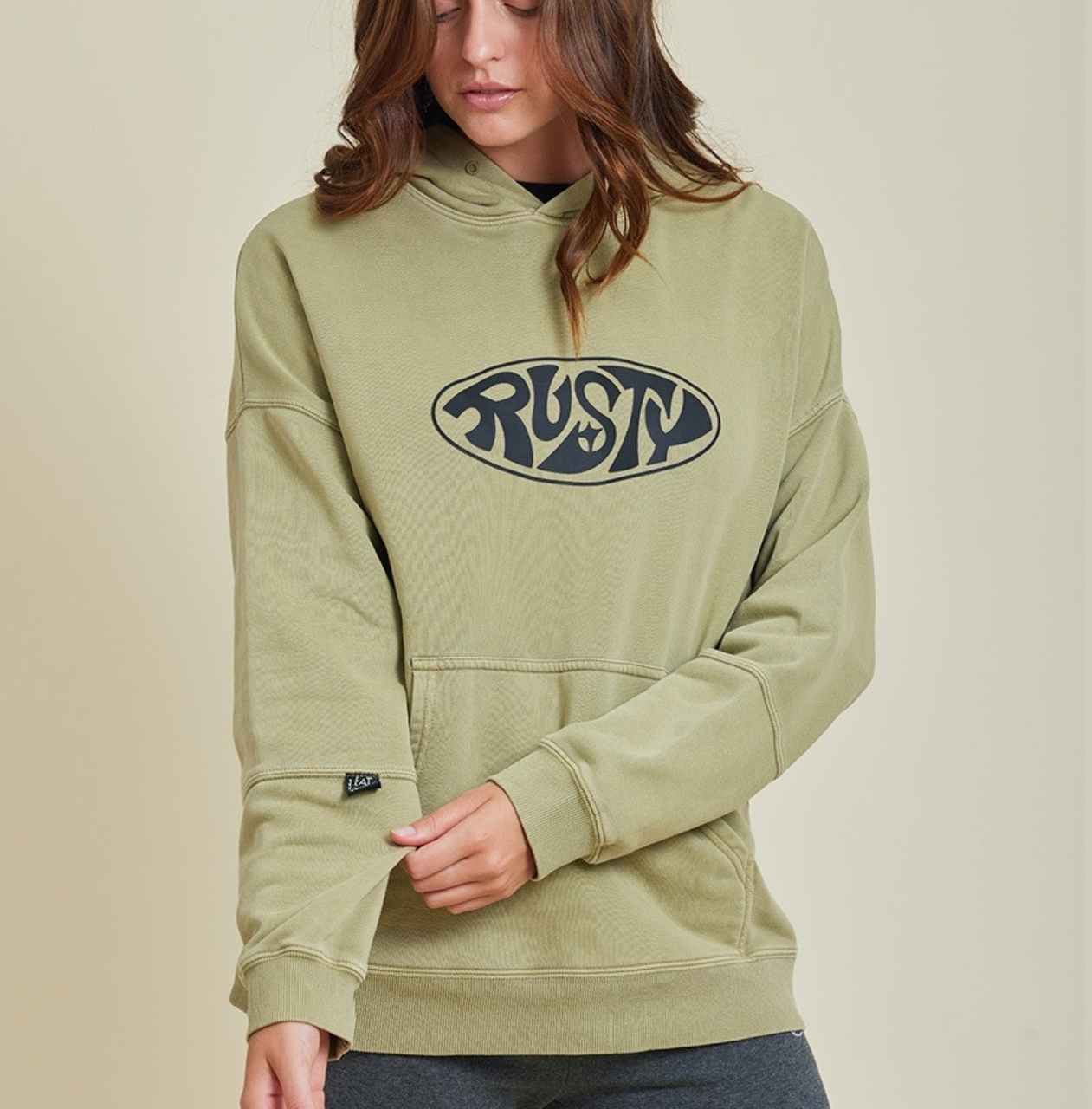Hoodie Rusty modelo Keri, color verde