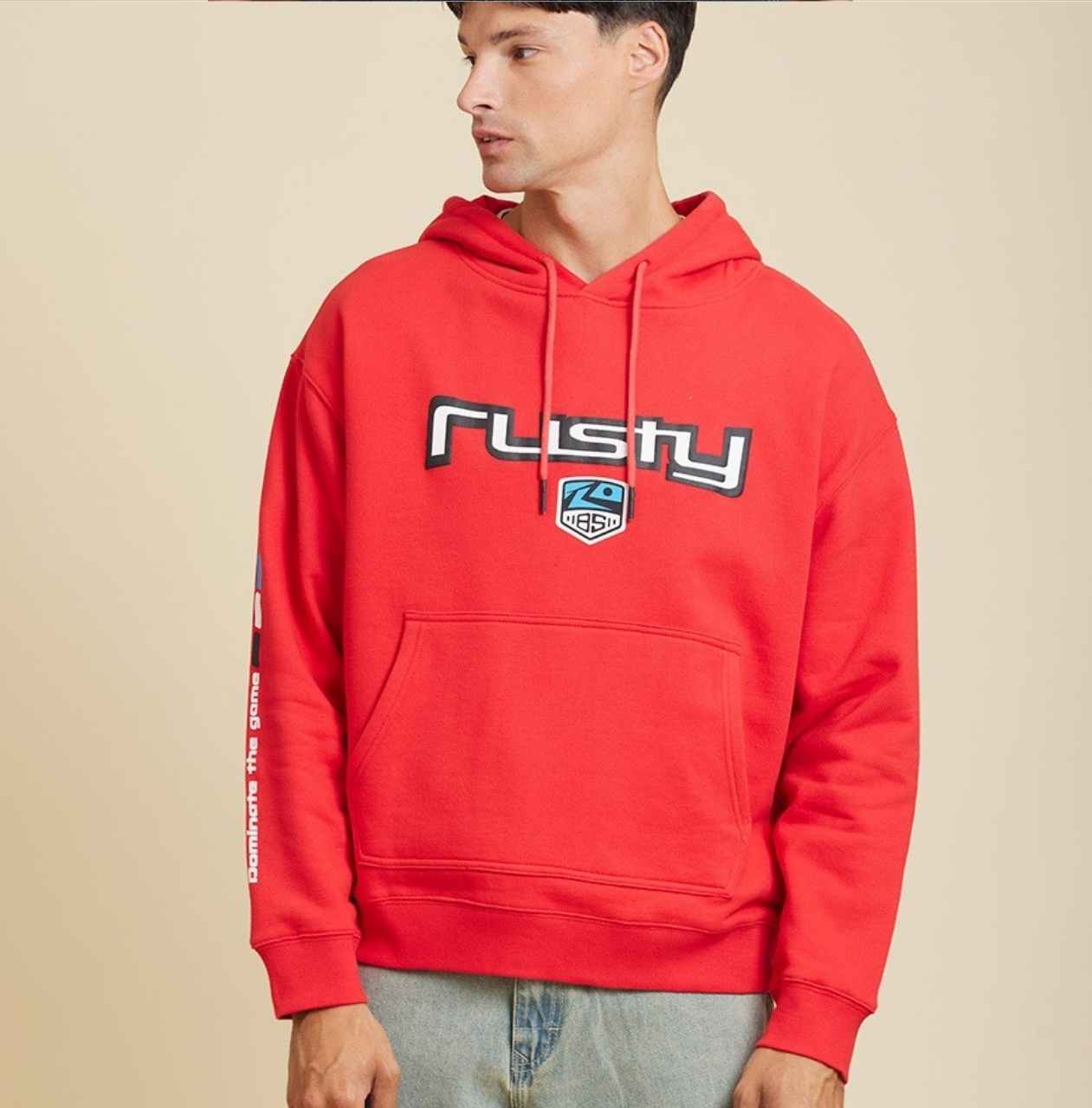 Hoodie Rusty modelo Madel, color rojo