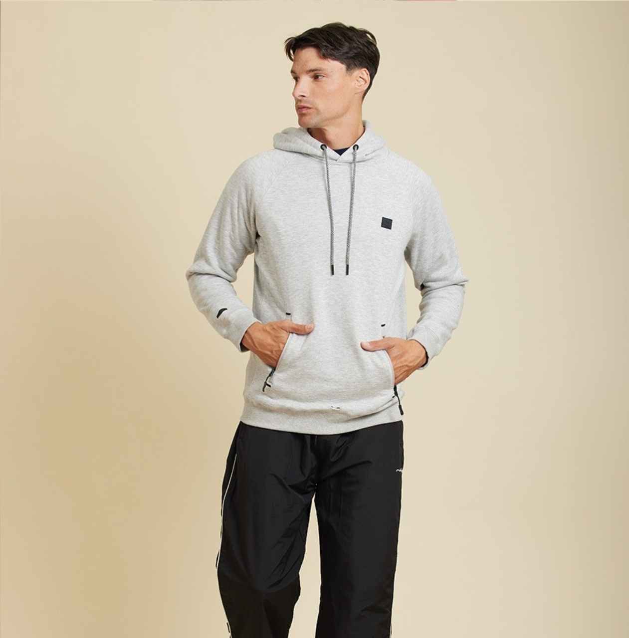 Hoodie Rusty modelo Rift, color gris