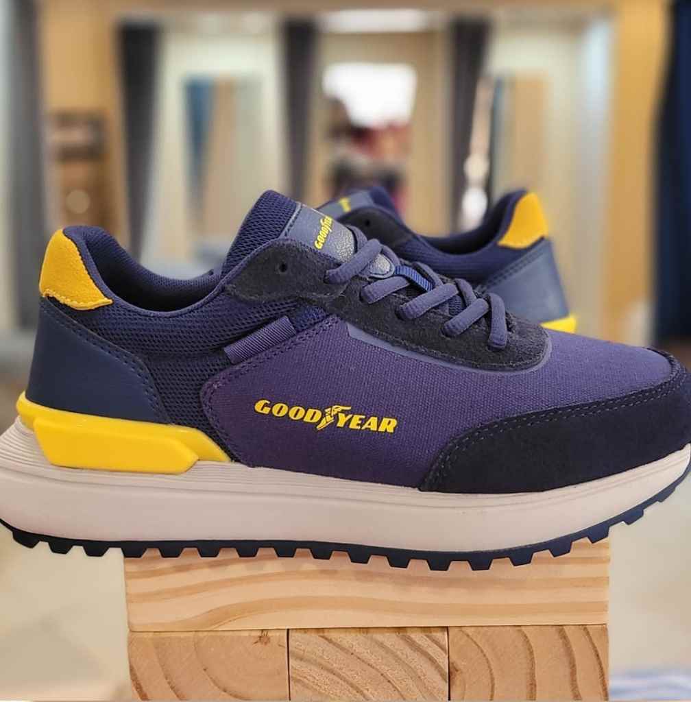 Calzado Caballero Goodyear, azul y amarillo