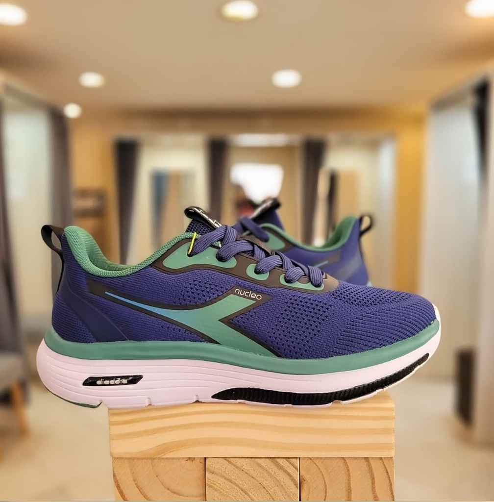 Calzado Diadora Masculino, azul y verde