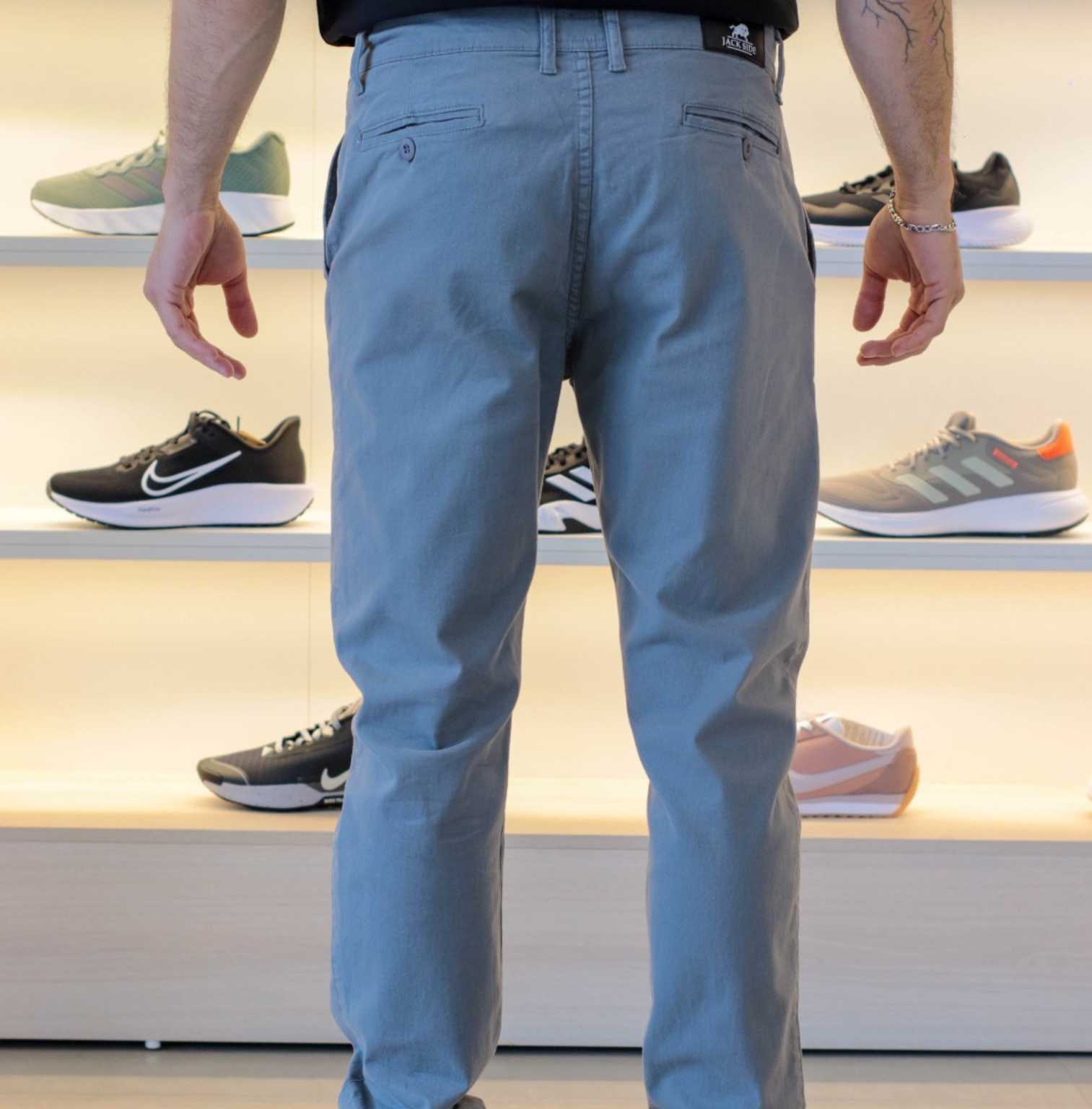 Pantalón sport Jack Side, color gris