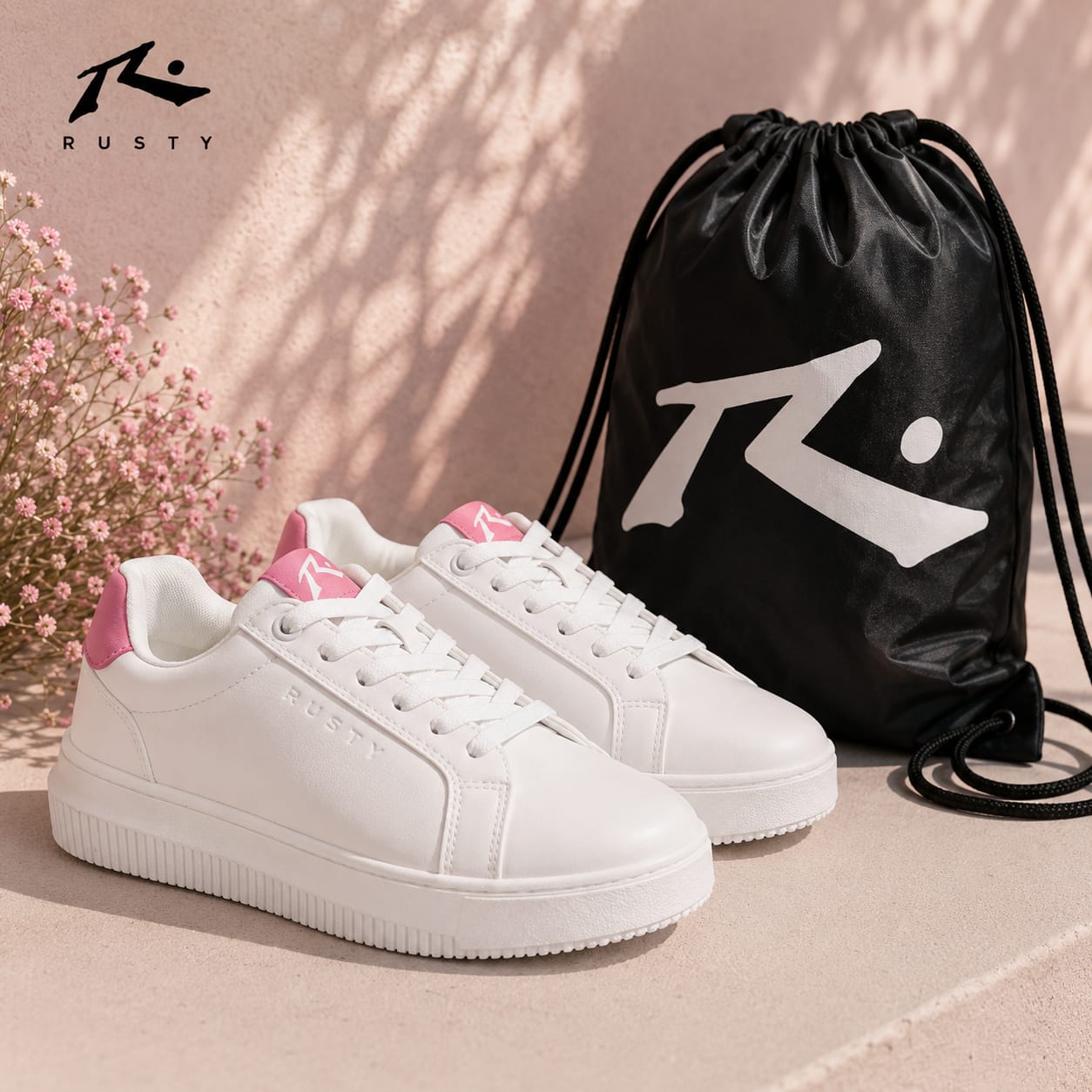 CALZADO OPORTO W3 D RUSTY BLANCO/ROSADO